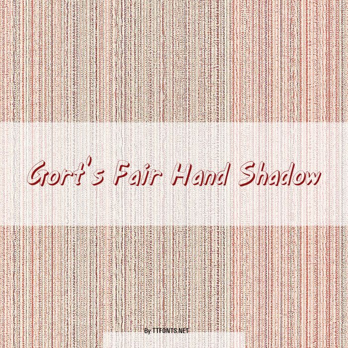 Gort's Fair Hand Shadow example